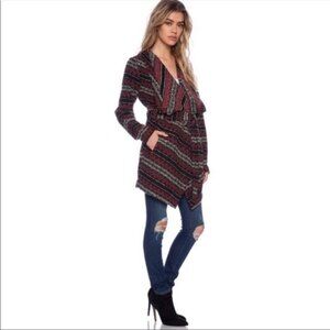 BB Dakota Woven Wrap around Jacket Cardigan size S